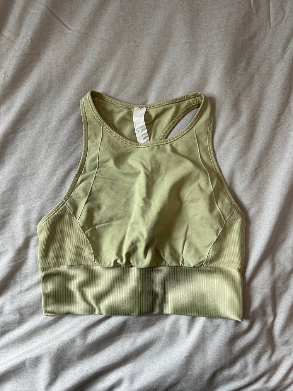 Lululemon Seamless High-Neck Sports Bra - Light Olive